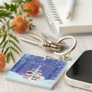 [Your name]'s Poiluna Christmas  Square Key Ring