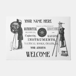 YOUR NAME SURVEY LAND SURVEYOR 1856 Boston Ad Doormat