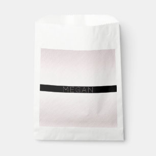 Your Name   Thin White & Sublte Rose Ombre Stripes Favour Bags