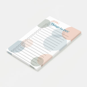 Your Name Things to Do - Big Coloured Confetti Dot Post-it Notes