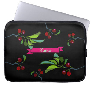 Your Name Three Cherries Limb Laptop Sleeve