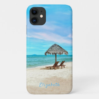 Your Name Tropical Sand Beach Scene Case-Mate iPhone Case