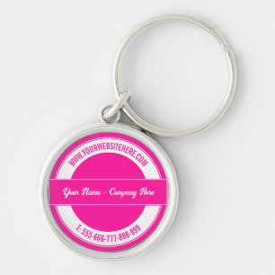 Your Name Website Phone Colour Keychain Promotiona