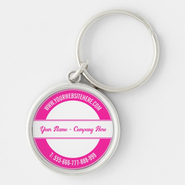 Your Name Website Phone Promotional Keychain Gift (Front)