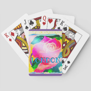 Your name with drop shadow, Star Beams Rose, Playing Cards