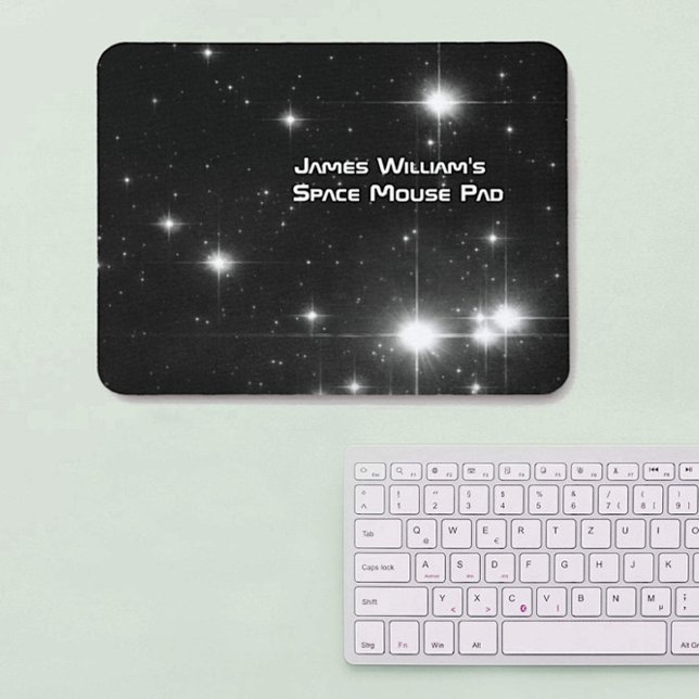 Your Name with Stars in Deep Space Mouse Pad (Creator Uploaded)