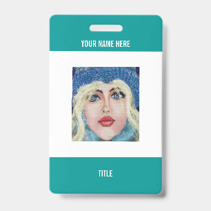 Your Name with Title and Photo / Logo Professional ID Badge