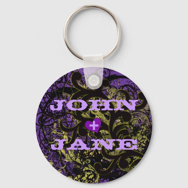 Your Name + Your Honey's Name Key Ring (Front)