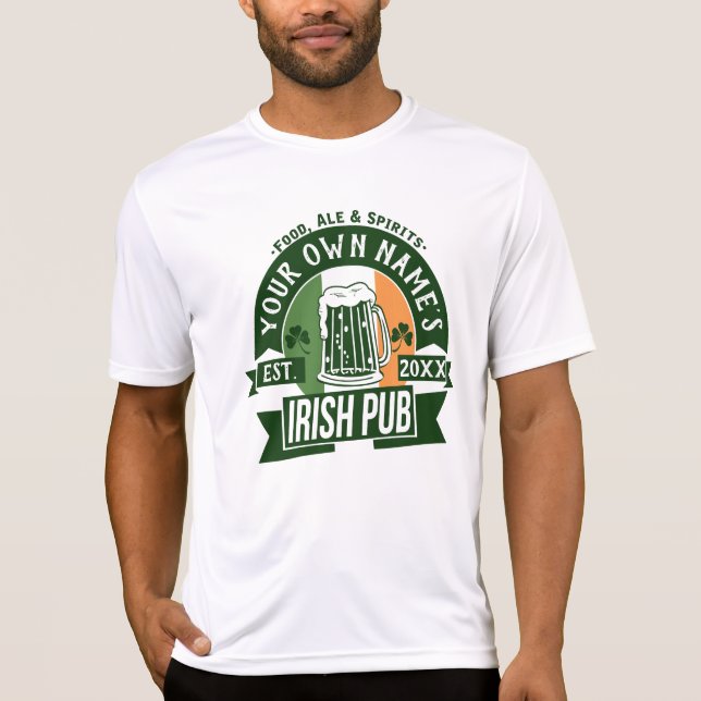 Your Name's Irish Pub Personalised St Patricks Day T-Shirt (Front)