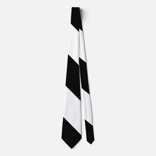 Your New Favourite Black & White Broad Striped Tie (Front)