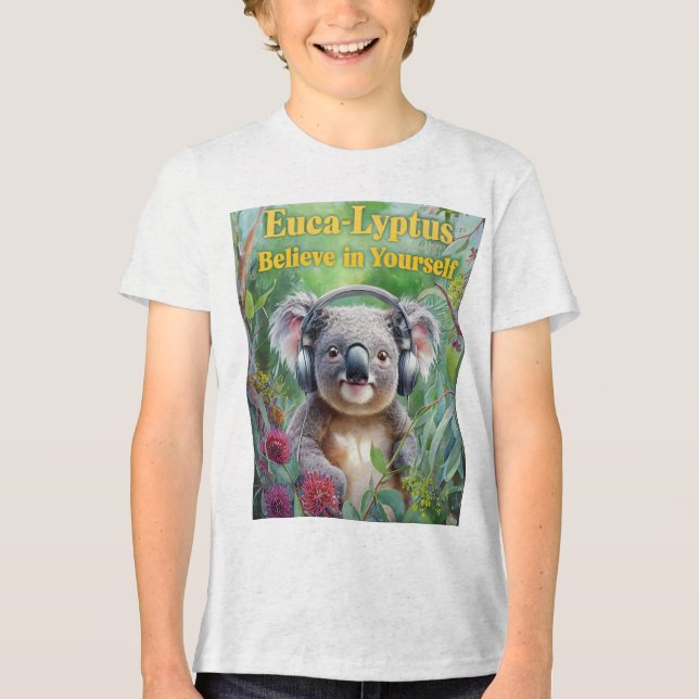 Your New Favourite Marsupial – The Whimsical Koala Tri-Blend Shirt (Front)