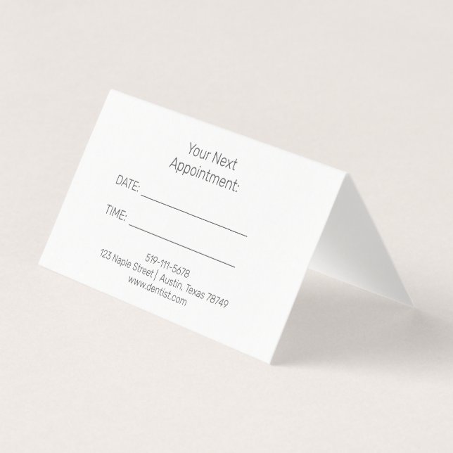 Your Next Appointment Card (Front)
