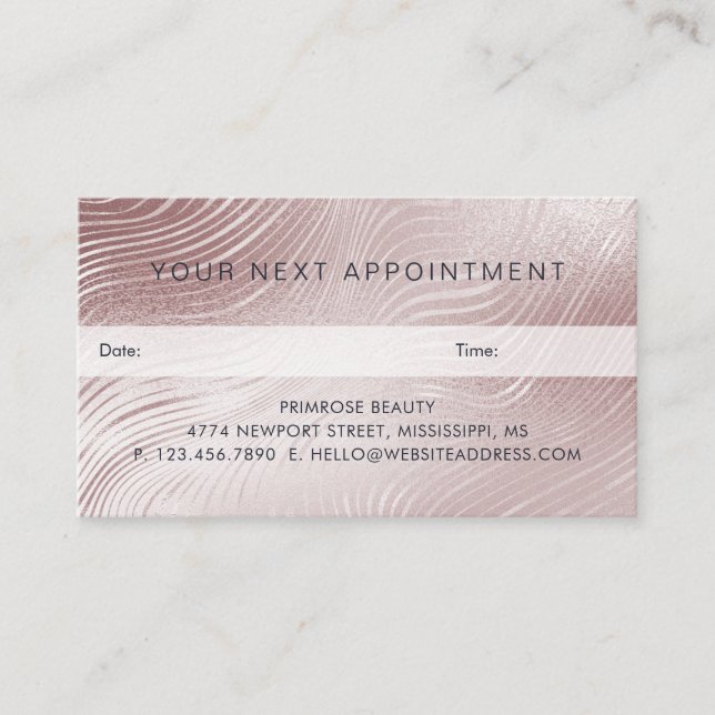 Your Next Appointment Elegant Abstract Rose Gold (Front)
