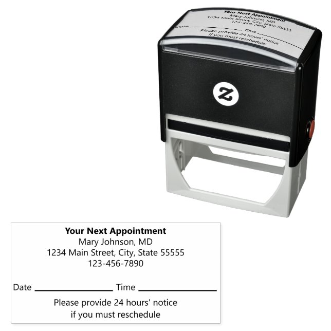 Your Next Appointment Patient Reminder Doctor Self-inking Stamp (In Situ)