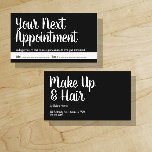 Your Next Appointment - Reminder - Black - Card