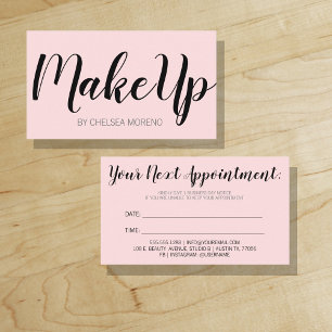 Your Next Appointment Reminder Minimalist Pink Card