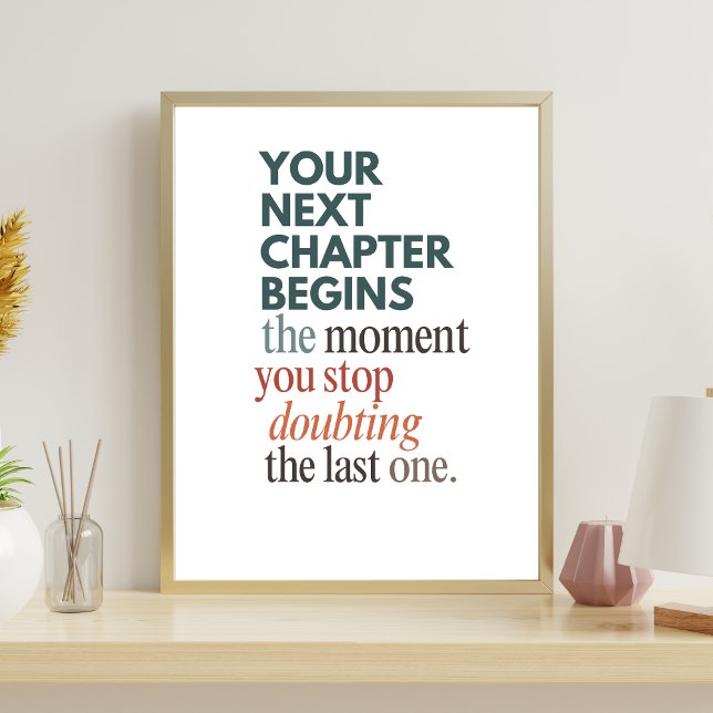 Your Next Chapter Begins | Motivational Quote Poster (Creator Uploaded)