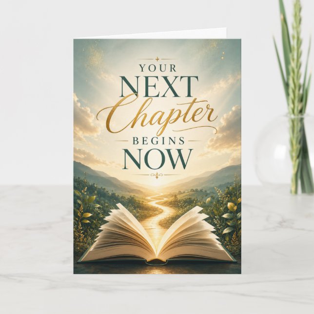 Your Next Chapter Begins Now Graduation Card (Front)