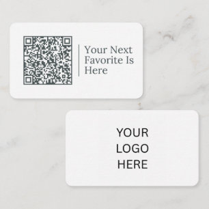 Your Next Favourite Is Here QR code And Logo Business Card