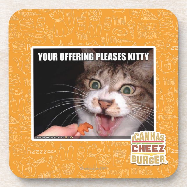 Your Offering Pleases Kitty Coaster (Front)