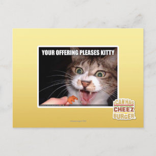 Your Offering Pleases Kitty Postcard