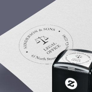 Your office logo lawyer attorney legal office self-inking stamp