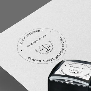 Your office logo   Lawyer scales of justice Self-inking Stamp