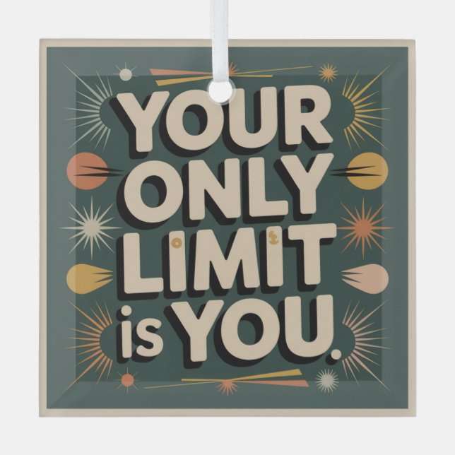 Your Only Limit Is You Glass Tree Decoration (Front)