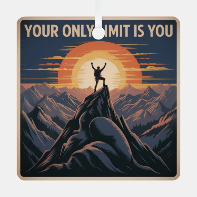 Your Only Limit Is You Metal Tree Decoration (Front)