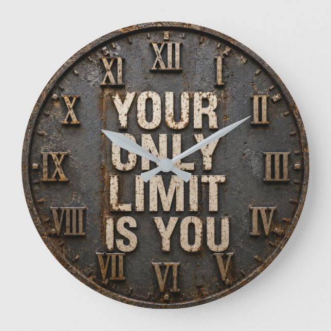 Your Only Limit Is You Self Improvement   Large Clock (Front)