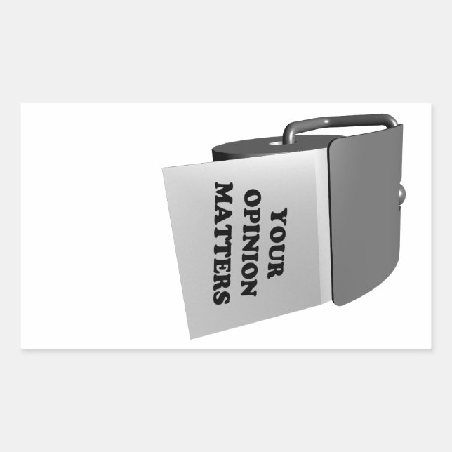 Your Opinion Matters Rectangular Sticker (Front)