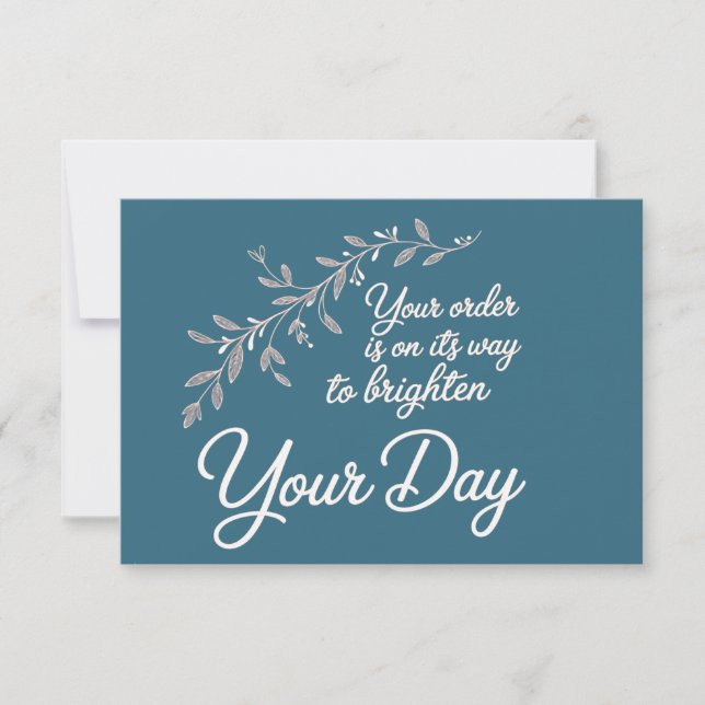 Your Order is On Its Way Thank You Card (Front)