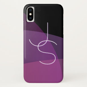 Your Overlapping Initials   Modern Purple & Pink Case-Mate iPhone Case
