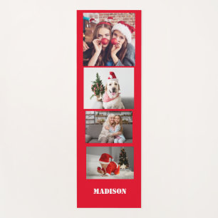Your own 4 photos collages, custom name & colour yoga mat