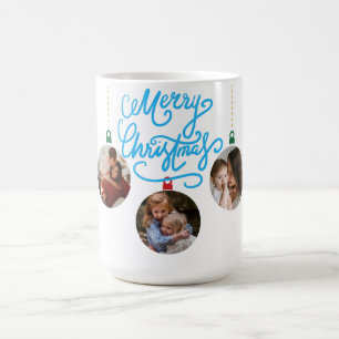 Your Own 5 Images Vintage Instant Photo christmas Coffee Mug