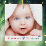 Your Own Baby Photo First Christmas<br><div class="desc">Celebrate Baby’s First Christmas with a Personalised Photo Ornament! Capture the magic of your baby’s 1st Christmas with this adorable custom photo ornament – a cherished keepsake you'll treasure year after year. Personalise it with your little one’s name and the year to create a one-of-a-kind holiday decoration. Perfect for new...</div>