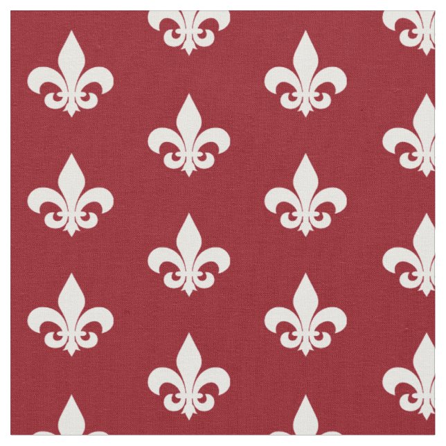 Your Own Color, White Fleur-de-lis design fabric (Close Up)