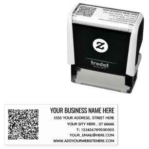 Your Own Design Address QR Code Stamp Example