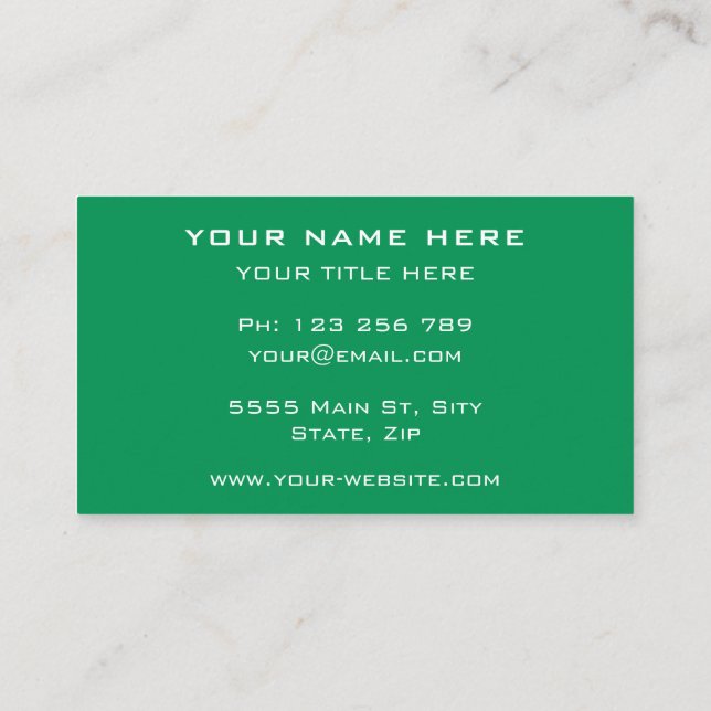 Your Own Design Business Card Custom Colours (Back)