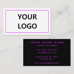 Your Own Design Business Card Custom Colours Fonts