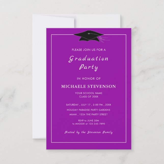 Your Own Design Colours Fonts Graduation Invitatio Invitation (Front)