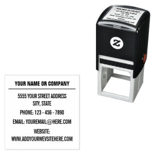 Your Own Design Custom Address Self-inking Stamp