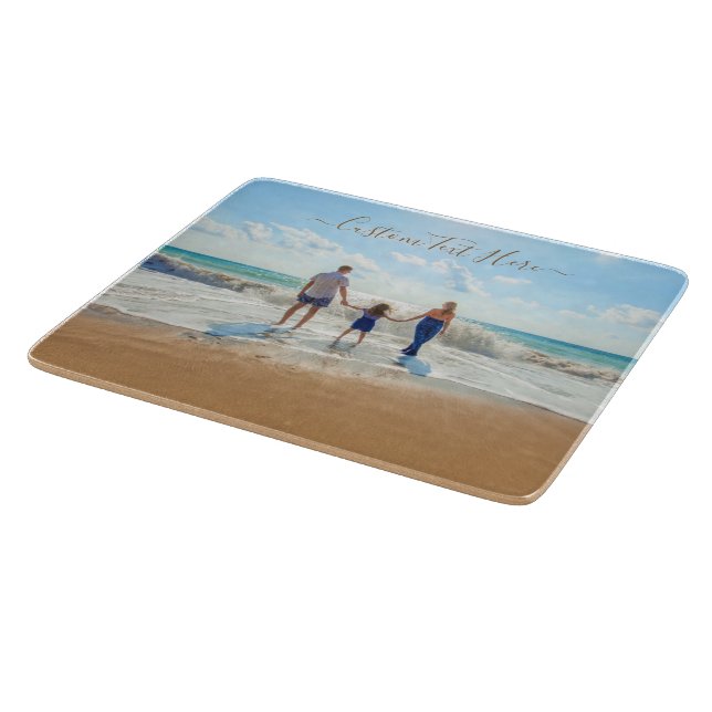 Your Own Design - Custom Photo and Text - Vacation Cutting Board (Corner)