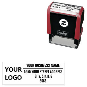Your Own Design Logo Address Self-inking Stamp