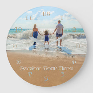 Your Own Design Photo Text Numbers Font - Family Large Clock