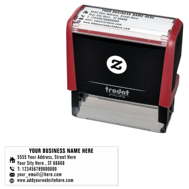 Your Own Design Return Address Stamp Example (In Situ)
