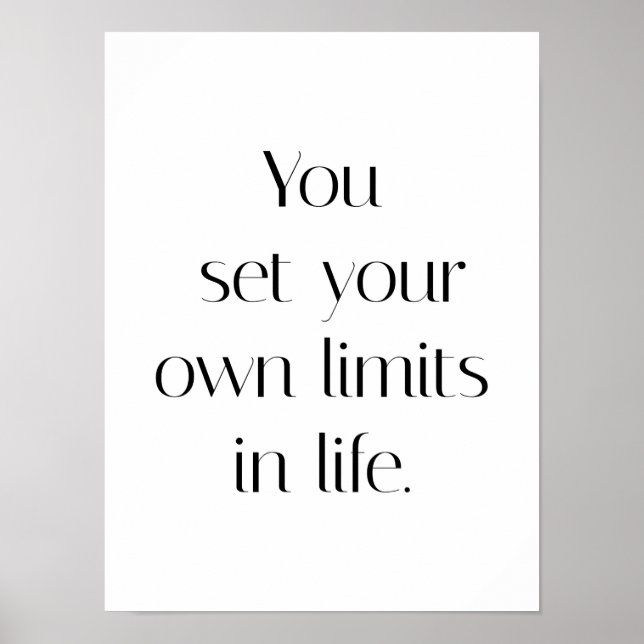 Your Own Limits Poster (Front)