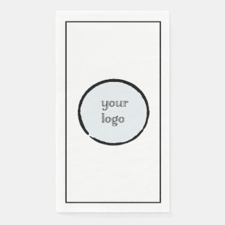 Your Own Logo Black Line Border Napkin