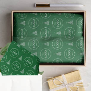 Your own logo company green christmas Tissue Paper
