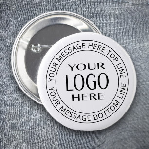 Your Own Logo & Customisable Circular Text 6 Cm Round Badge